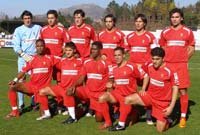 Em cima: Vitor Nuno, Andr Carvalho, Daniel, Pedro Maciel, David e Leo Sousa. Em baixo: Edson,Rafael,Jlio Csar, Joel e Lico