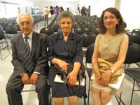 O professor Machado, com sua mulher e filha