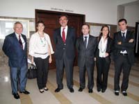 Fragoso Marques, o candidato a Bastonrio da Ordem, com J. D. Alves Pereira e outros advogados arcuenses
