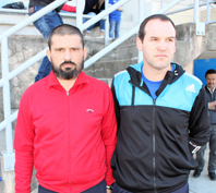 O novo treinador Gil Dias, com o adjunto Nuno Rocha