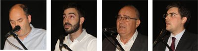 Lus Machado (PSD), Joo Braga Simes (PS), Fernando Fonseca (CDS) e Romo Arajo (CDU) no uso da palavra