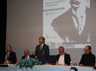 Joo Manuel Esteves, no uso da palavra, ladeado por Manuel Curado, Alexandre Castro Caldas,  Lus Pinto e Nuno Soares