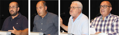 Vtor Sousa, Lus Machado, Duarte Barros e Rui Aguiam no debate travado sobre o turismo