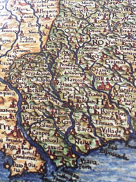 Figura 1: O Norte de Portugal no mapa de Pedro Teixeira, 1662