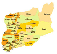 Mapa das 51 freguesias com autonomia prpria que vigorou pela ltima ms no mandato entre 2009 e 2013