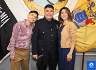 Sargento Srgio Pereira com a mulher e o filho