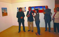 Na inaugurao da exposio do artista arcuense