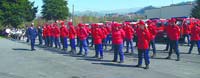 Bombeiros e Fanfarra em parada