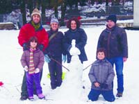 Grupo que veio da Galiza deliciou-se  com o espectculo que a neve propiciou