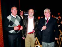 Jaime Mota e Agostinho Ferreira, com o presidente Joo Costa