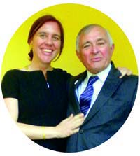 Com sua filha, a advogada Madalena A. Pereira