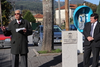 Joaquim Alves Amorim na inaugurao do marco toponmico