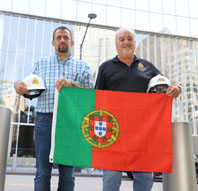 Os arcuenses Manuel Barros, encarregado geral da Roger & Sons, e o coproprietrio Antnio Rodrigues participaram na reconstruo do World Trade Center