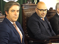 Edil Joo Manuel Esteves e o ministro Miguel Pinto Luz