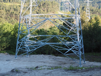 Sapata de uma torre da Linha de Muito Alta Tenso em Grade