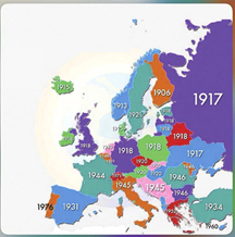 Quando a Europa reconheceu o direito de voto das mulheres?