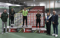 C�tia Pereira no lugar mais alto do p�dio nos recentes Campeonatos de Portugal de Atletismo