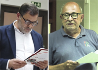 Joaquim Campos e Rui Aguiam em discuss�o acesa